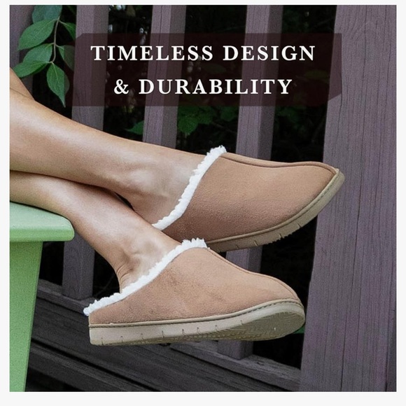 Isotoner Black Memory Foam Slippers with Heel Boost 7.5 - 8 Medium NEW! - Picture 6 of 9